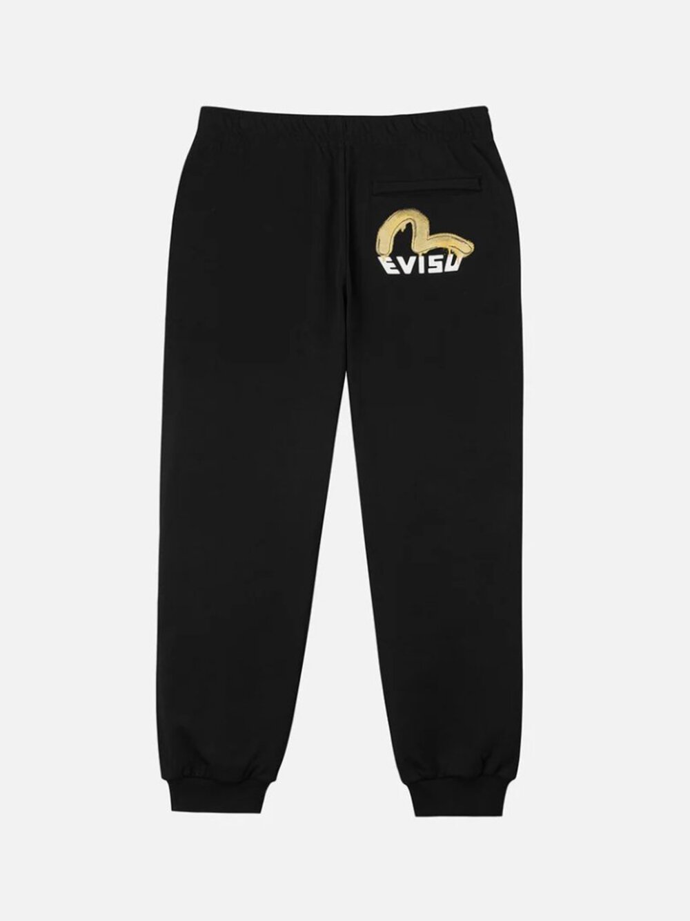 Evisu Brushstroke Seagull and Logo Print Straight Fit Sweatpants